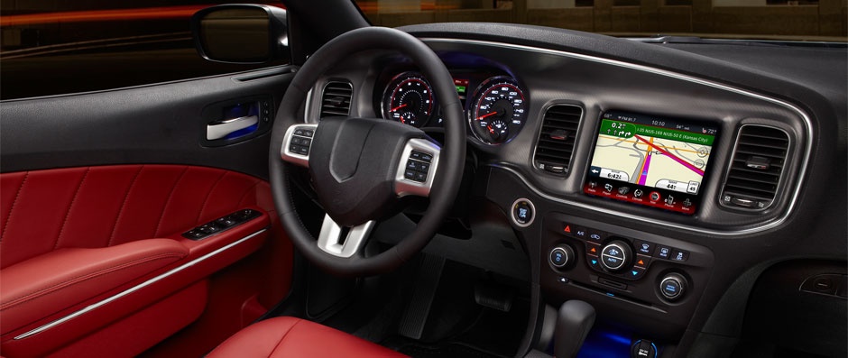 red and black interior for car